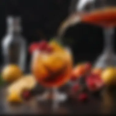 A Stunning Presentation of the Scorpion Cocktail Exquisite Scorpion cocktail garnished with vibrant fruits