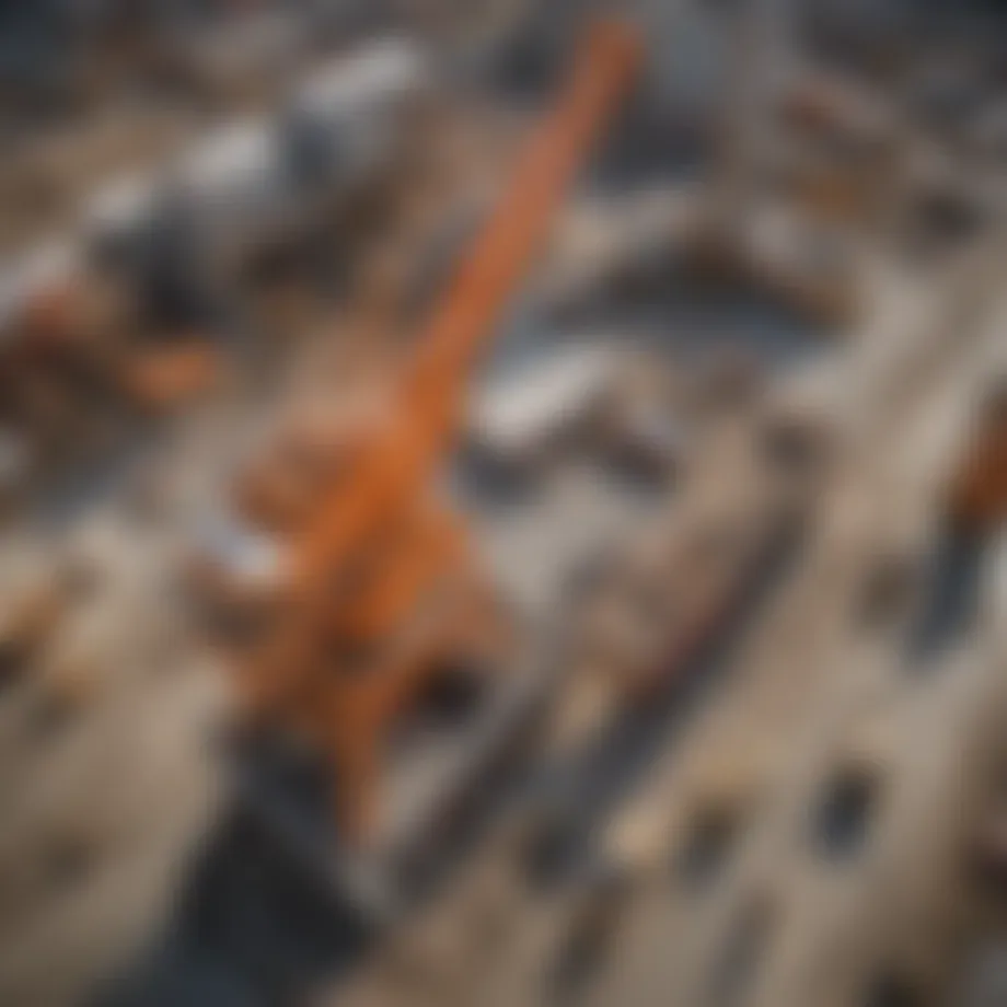 A complex crane network operating on a construction site