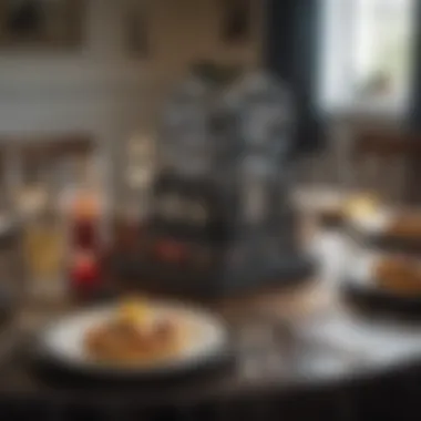 Cinematic Table Setting Table setting adorned with film reels and themed centerpieces