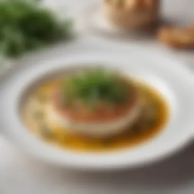 A gourmet dish garnished with ground tarragon