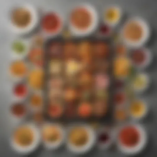 Colorful assortment of healthy meal options