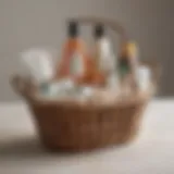 Cozy self-care basket filled with pampering essentials