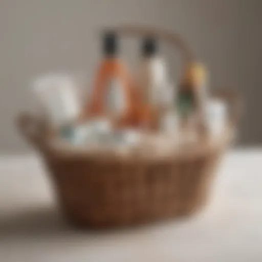 Cozy self-care basket filled with pampering essentials