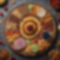 A beautifully arranged platter of assorted snacks showcasing a variety of textures and colors