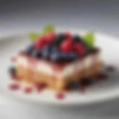 Gourmet No-Carb Dessert Decadent dessert made with no-carb ingredients and garnished with berries