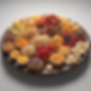 Artful No-Carb Snacks A variety of no-carb snacks arranged artistically on a platter