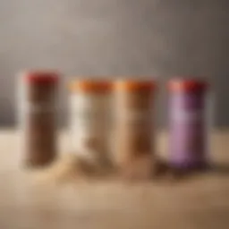 Selection of diverse protein powders