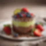 A decadent chocolate avocado mousse topped with fresh berries