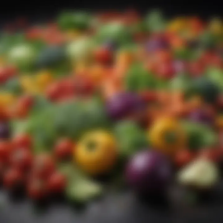 Colorful array of fresh vegetables