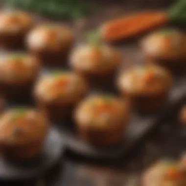 Festive Carrot Muffins for a Healthy Easter Treat Deliciously baked carrot muffins adorned with festive decorations.