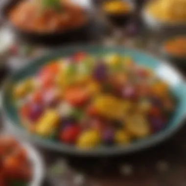 Colorful Side Dishes for a Memorable Meal Colorful side dishes complementing the main course, enhancing the dining experience