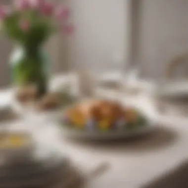 Elegant Easter Table Setting A beautifully arranged Easter table setting