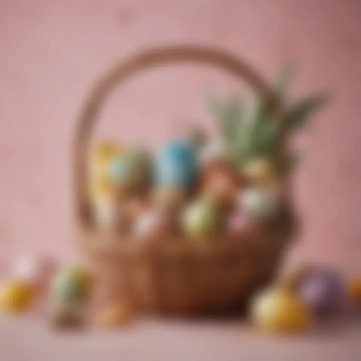 Eco-friendly Easter basket featuring organic treats and sustainable products