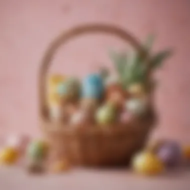 Sustainable Easter Basket Selection Eco-friendly Easter basket featuring organic treats and sustainable products