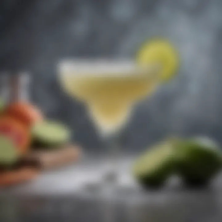 A selection of fresh ingredients for a frozen margarita