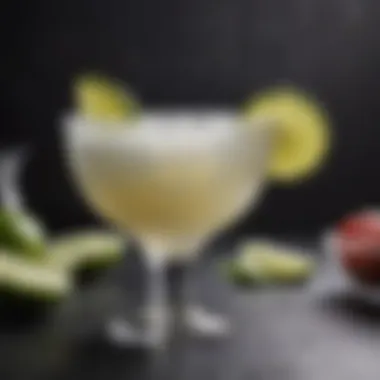 Artfully garnished frozen margarita ready for enjoyment