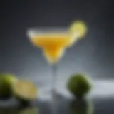 Vibrant frozen margarita in a glass with a salted rim