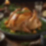 Elegant Passover chicken dish garnished with fresh herbs