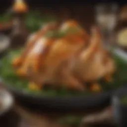 Elegant Passover chicken dish garnished with fresh herbs