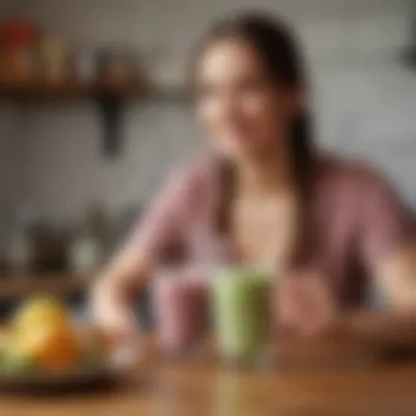 Savoring the Benefits of Energy Shakes A cozy setting featuring a person enjoying a homemade energy shake