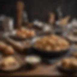 An array of essential baking tools arranged aesthetically