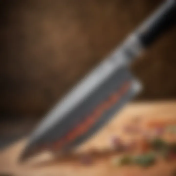 Close-up of a high-quality fillet knife blade showcasing its flexibility