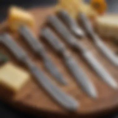 A collection of stainless steel cheese knives reflecting durability and functionality.