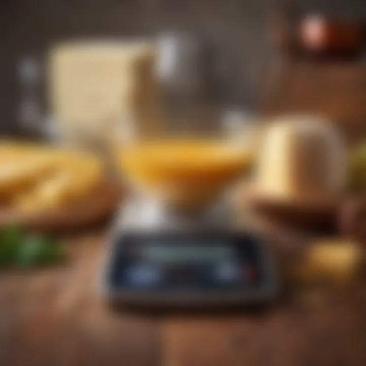 A precise digital scale emphasizing its importance in measuring ingredients.