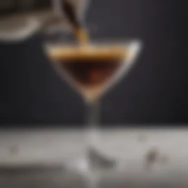 The Heart of the Espresso Martini: Rich Crema A close-up of freshly brewed espresso showcasing its rich crema