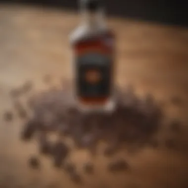 Key Ingredients: Coffee and Spirits Unite A collection of coffee beans and vodka bottles, highlighting key ingredients