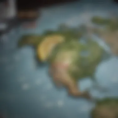 Global Origins of Gin Brands A detailed map showcasing the origins of various gin brands around the world