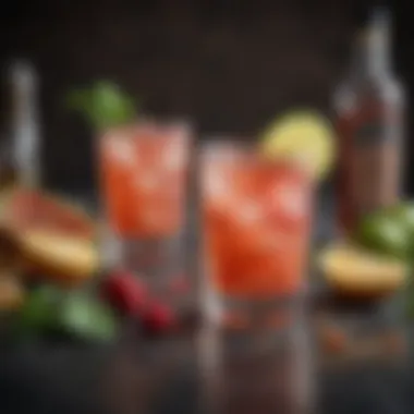 Artfully arranged ingredients for crafting refreshing mocktails