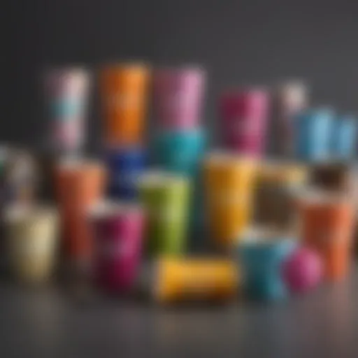 A collection of vibrant Amazon Swig cups showcasing various colors and designs