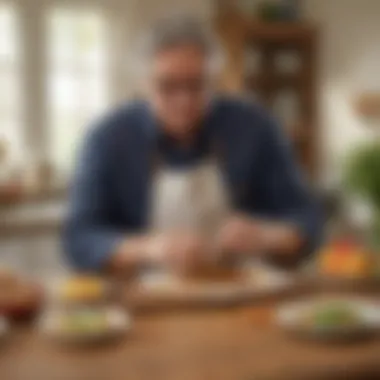 An influential author signing a cookbook, symbolizing the impact of culinary writers.