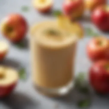 Vibrant Apple Cider Vinegar Smoothie A vibrant apple cider vinegar smoothie topped with fresh fruits and herbs.