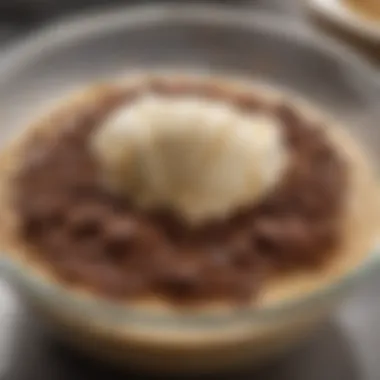 Infusing Coffee into Creamy Delicacies Close-up of coffee grounds being infused into a creamy mixture