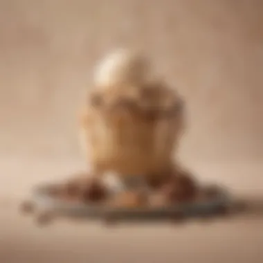 Exquisite Pairings for Coffee Ice Cream A beautifully arranged platter showcasing coffee ice cream paired with various toppings