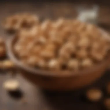 Baru nuts arranged in a wooden bowl for culinary showcase