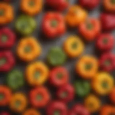 A variety of colorful bell peppers ready for stuffing