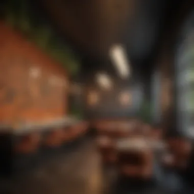 Chic Decor and Unique Atmosphere Stylish restaurant interior showcasing unique decor