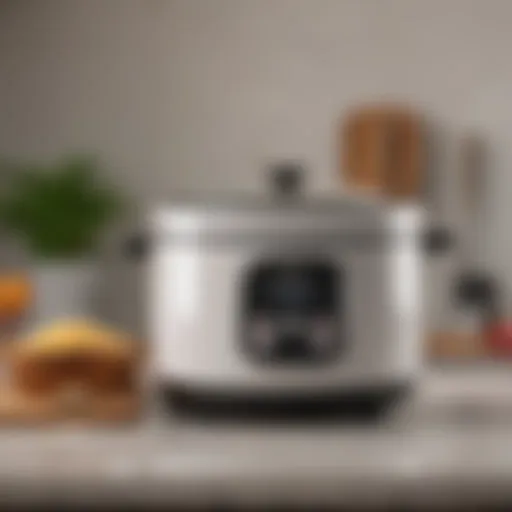 Elegant rice cooker on a kitchen countertop