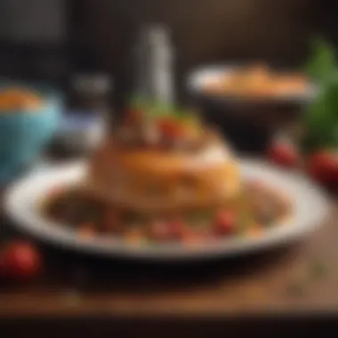 A Culinary Masterpiece with Bizarre Ingredients A beautifully plated dish featuring bizarre ingredients.