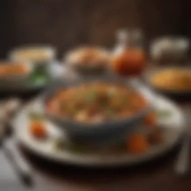 Celebrating Traditional Dishes with Distinct Flavors An arrangement of traditional dishes known for their unique flavors.