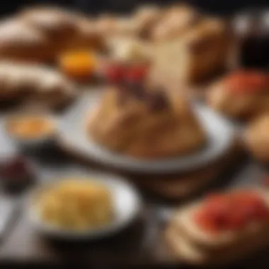 Artisanal Bread with Gourmet Spreads An elegant breakfast setting showcasing artisanal bread with gourmet spreads.