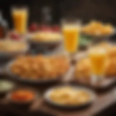 Cheesy Snacks with Refreshing Beverages A beautifully arranged platter of cheesy keto snacks alongside refreshing beverages.