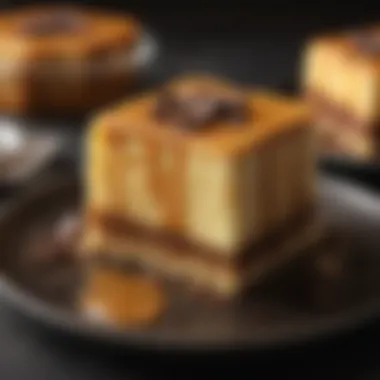 Chocoflan Delight A beautifully plated chocoflan dessert showcasing its dual layers.