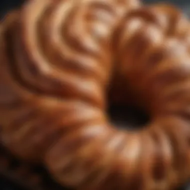 Intricate Braiding of Cinnamon Babka A beautifully braided cinnamon babka loaf, showcasing its intricate swirls of cinnamon and sugar.