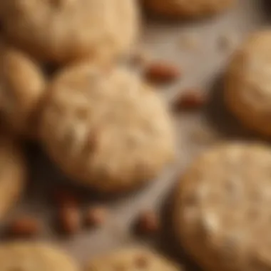 Texture and Ingredients of Almond Butter Biscuits Close-up view of Nature Valley Almond Butter Biscuits showcasing their texture and ingredients