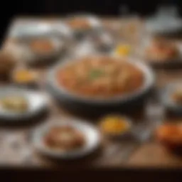 A beautifully arranged table with dishes inspired by classic films