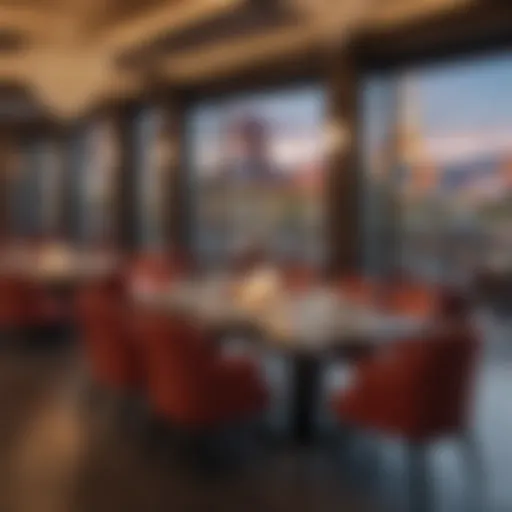 A luxurious dining setup in an upscale restaurant on the Las Vegas Strip